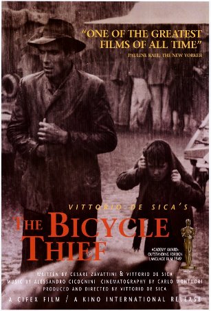 The Bicycle Thief movie poster Movie The Bicycle Thief poster.