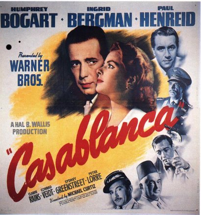 casablanca movie poster Casablanca movie poster.