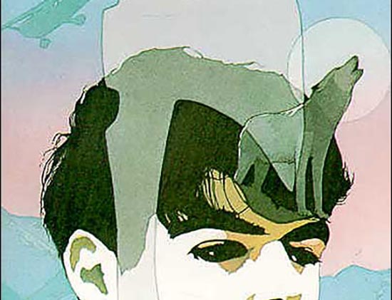 The cover of a book featuring a man with a bird in his head, conveying teachings on wilderness survival.