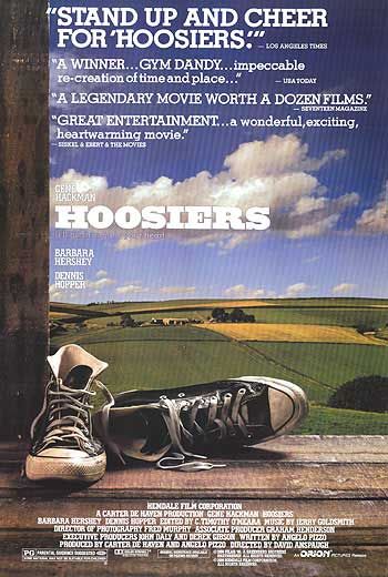 hoosiers movie poster Hoosiers movie poster.