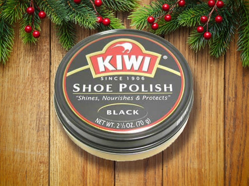 Kiwi KIWI's black shoe polish.