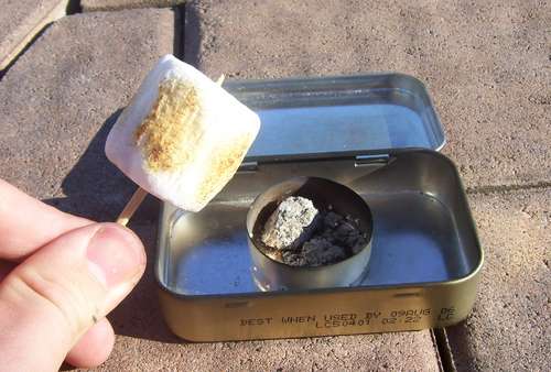 Lighting-and-Roasting-Instructions Altoids tin using for marshmallow roasting kit.