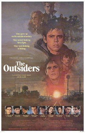 The Outsiders movie poster The Outsiders movie poster.