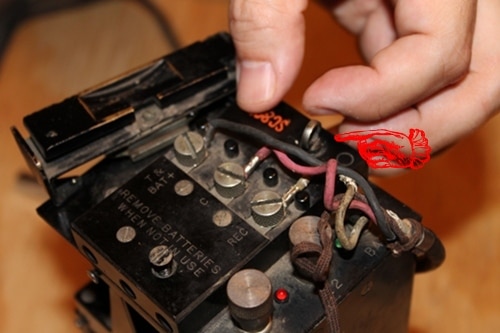 Vintage removing the pin screw that looks like a pin.