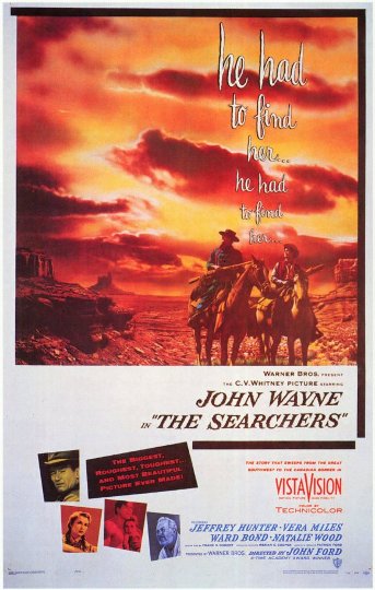 The Searchers movie poster The Searchers movie poster.