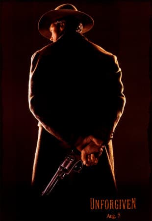 unforgiven movie poster Unforgiven movie poster actor holding gun.